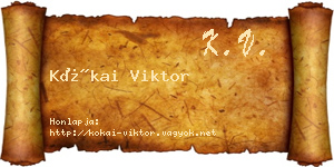 Kókai Viktor névjegykártya