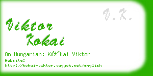 viktor kokai business card